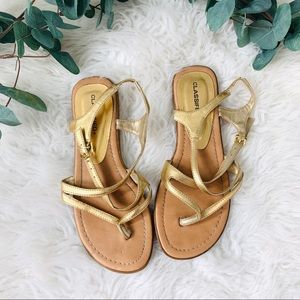 Gold Strappy Sandals